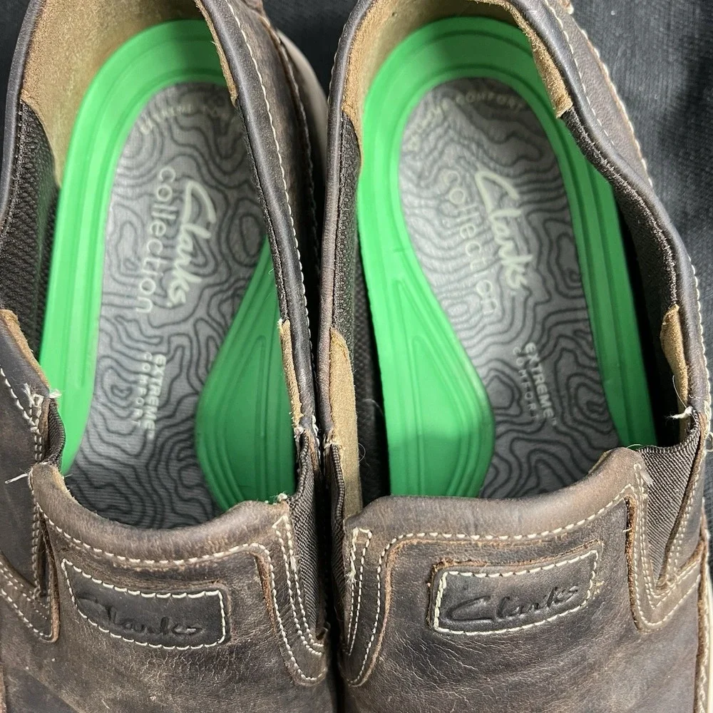 Clarks Extreme Comfort Mens 8.5 Brown Leather Gorpcore‎ Dadcore Minimalist